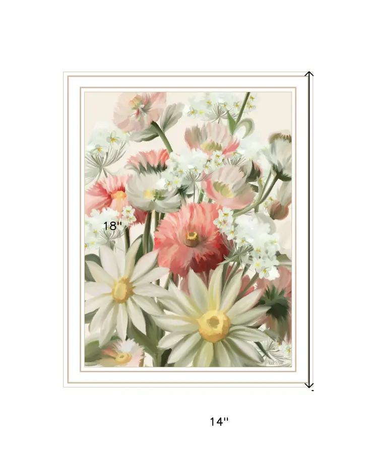 Summer Wildflowers For You White Framed Print Wall Art