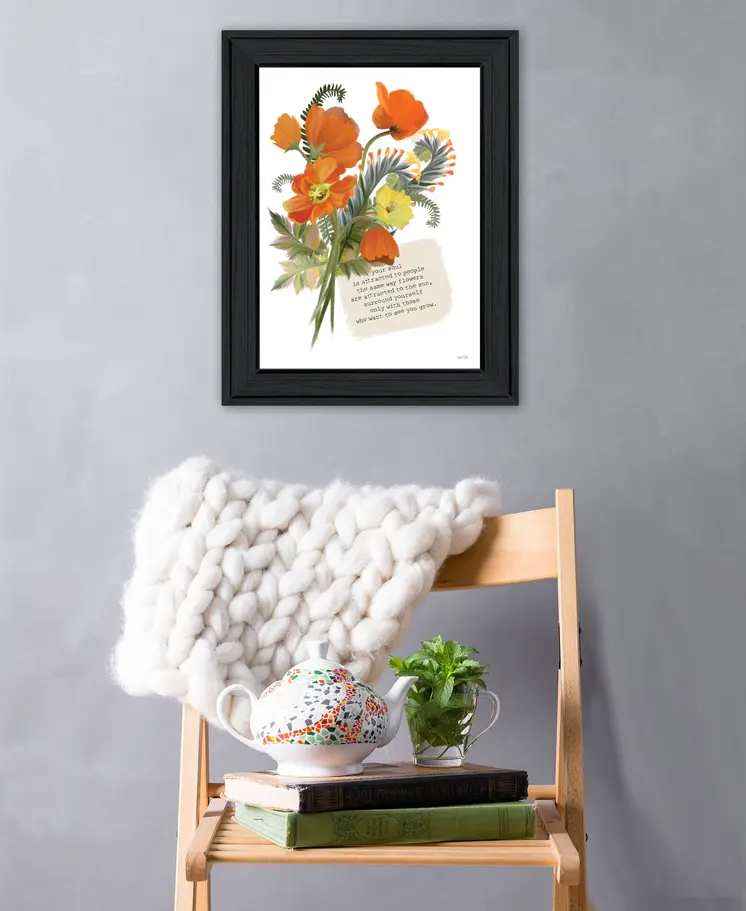 See You Grow Black Framed Print Wall Art