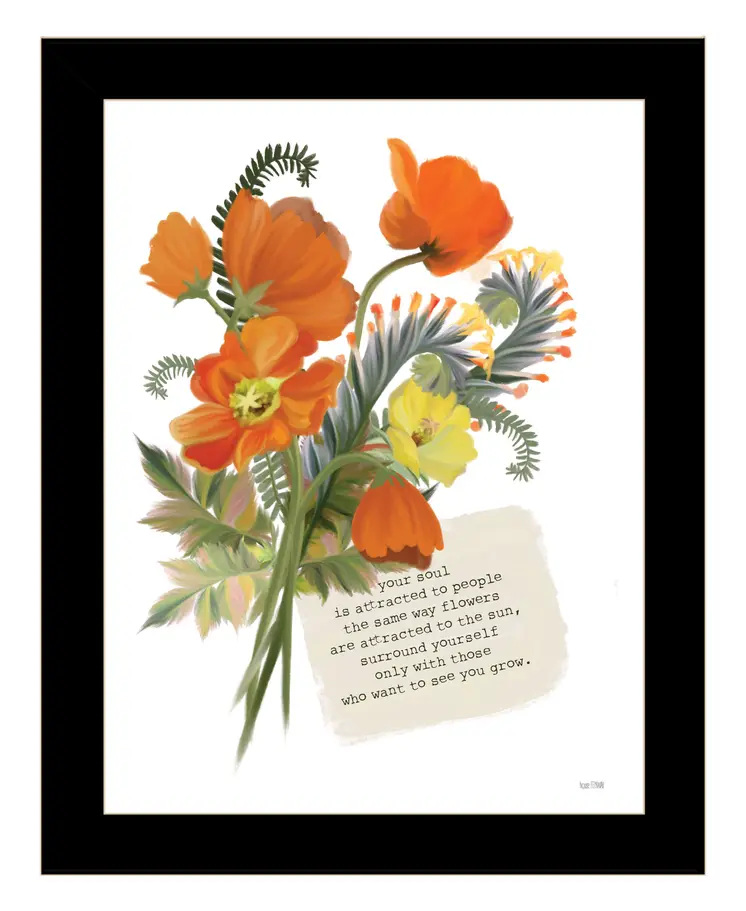 See You Grow Black Framed Print Wall Art