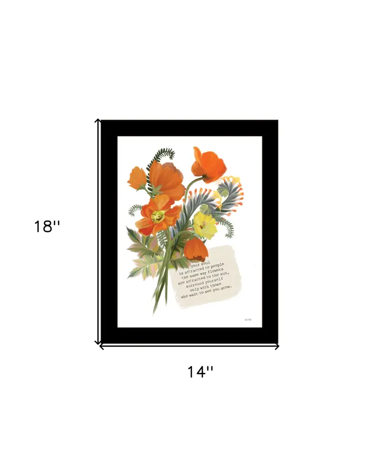 See You Grow Black Framed Print Wall Art