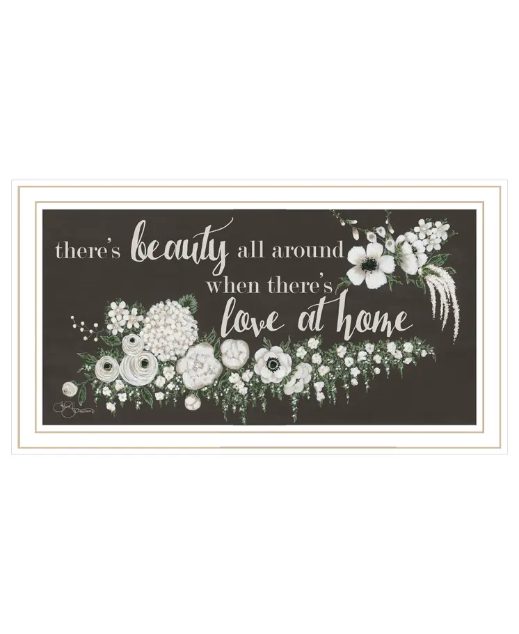 Love At Home White Framed Print Wall Art