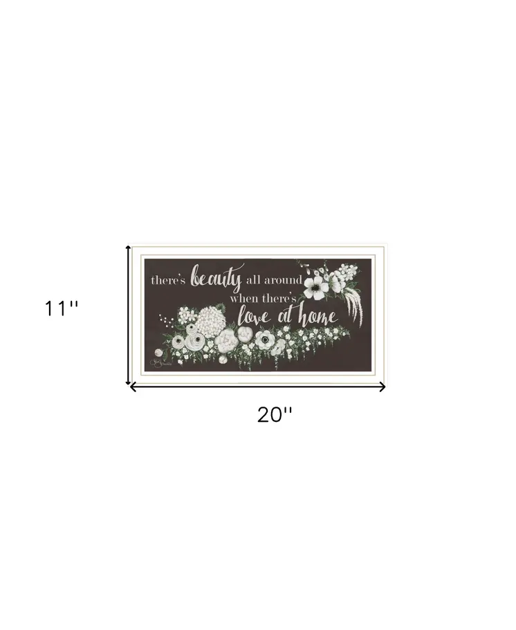 Love At Home White Framed Print Wall Art