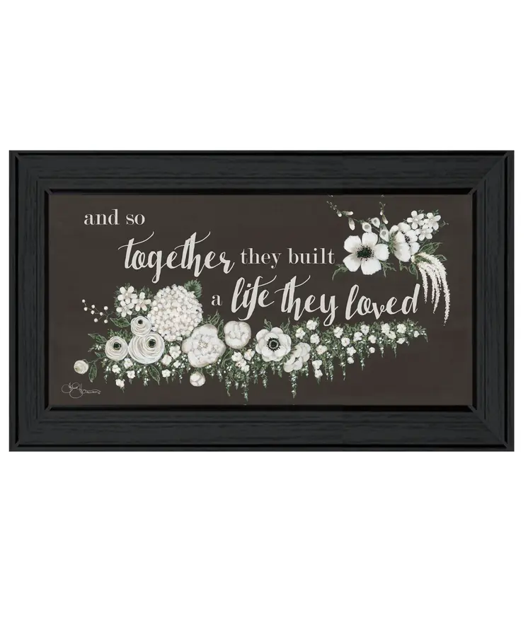 Together They Built Black Framed Print Wall Art