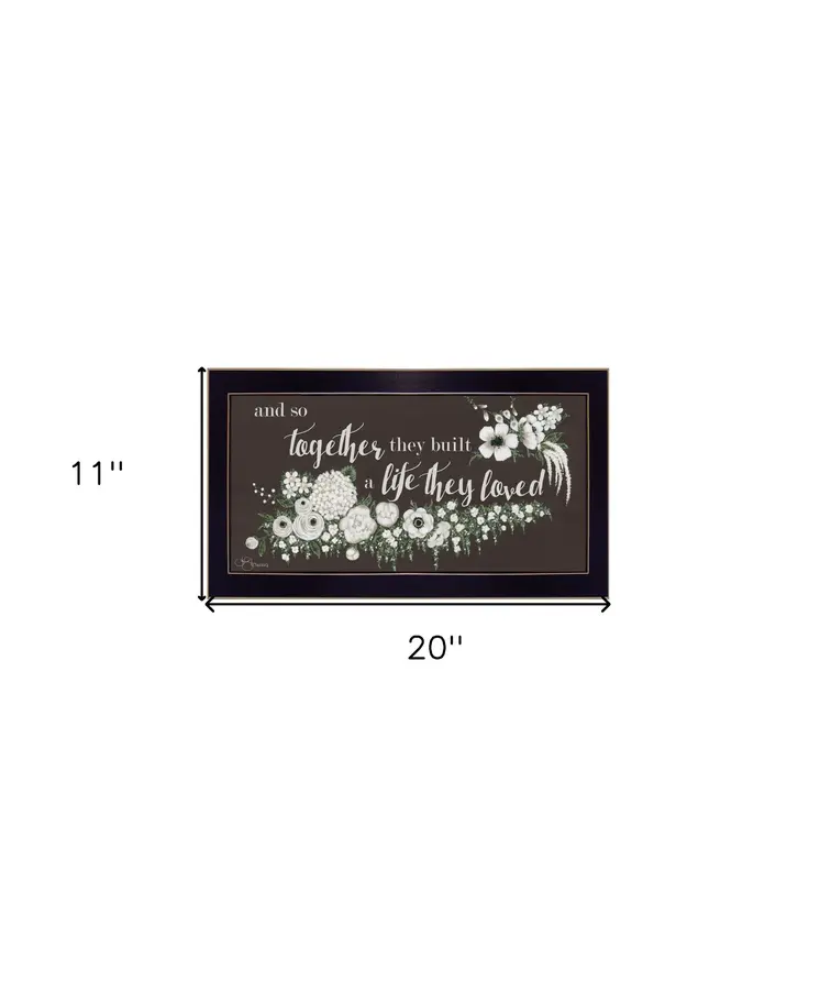 Together They Built Black Framed Print Wall Art