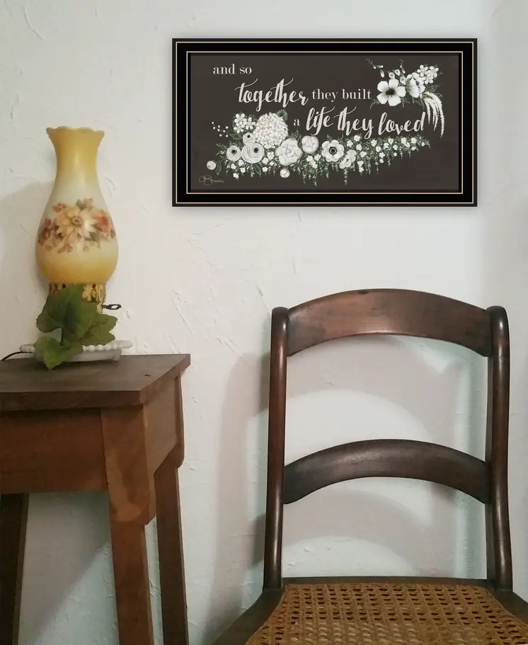 Together They Built Black Ridged Framed Print Wall Art