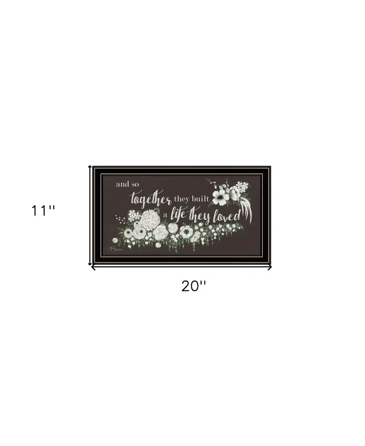 Together They Built Black Ridged Framed Print Wall Art