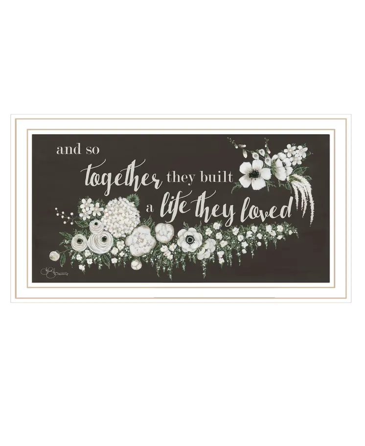 Together They Built White Framed Print Wall Art