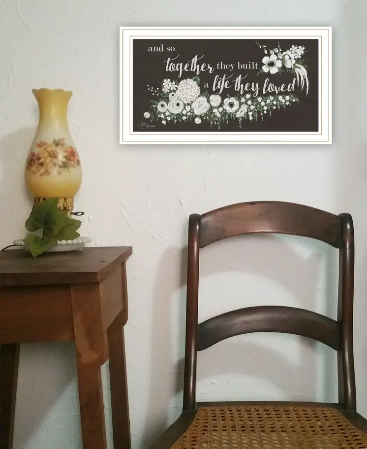 Together They Built White Framed Print Wall Art