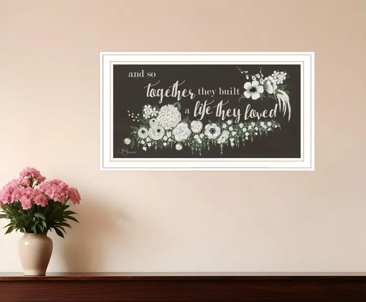 Together They Built White Framed Print Wall Art