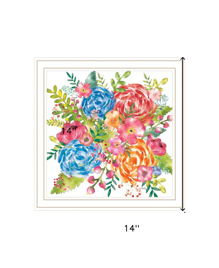 Spring Floral White Framed Print Wall Art