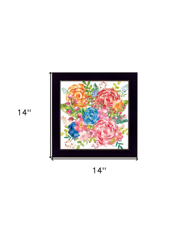 Spring Floral Black Framed Print Wall Art