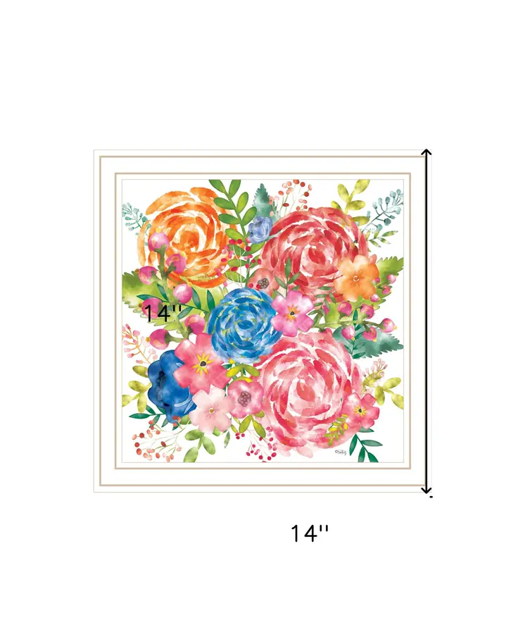 Spring Floral White Framed Print Wall Art