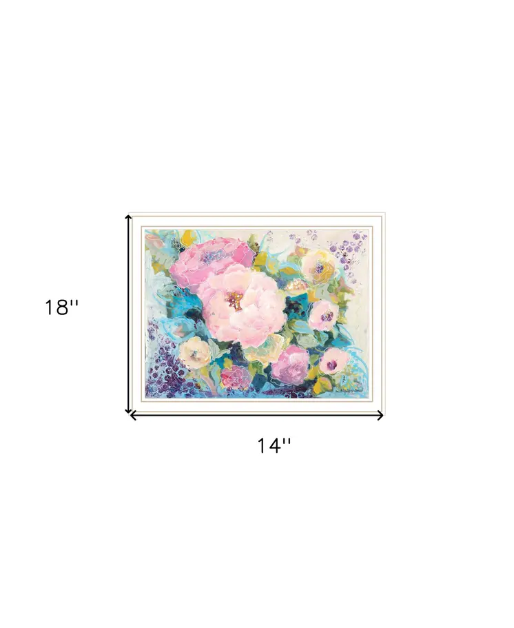 Fresh Florals White Framed Print Wall Art