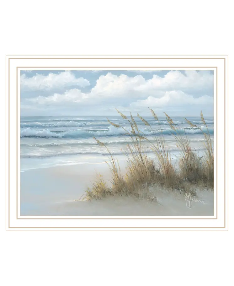 Sea Oats White Framed Print Wall Art