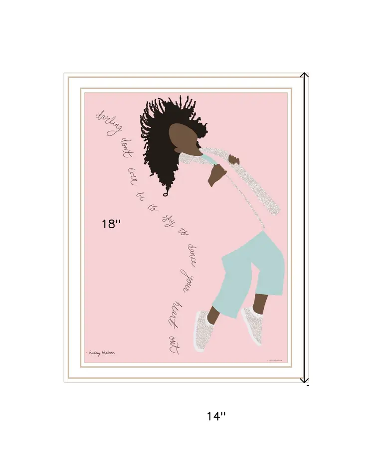 Dance Your Heart Out White Framed Print Wall Art