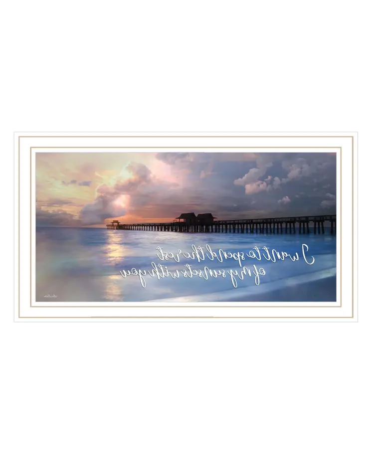 Rest of My Sunsets White Framed Print Wall Art