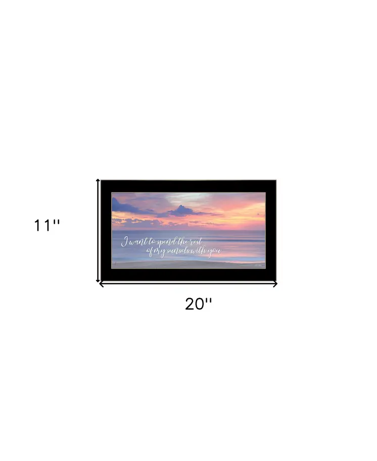 Rest of My Sunsets Black Framed Print Wall Art