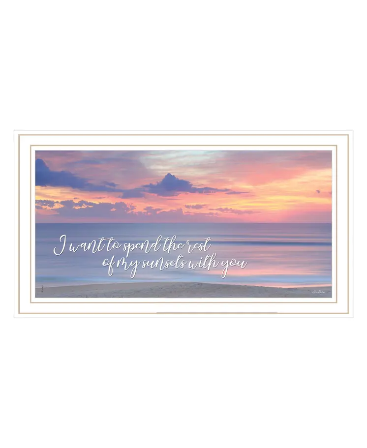 Rest of My Sunsets White Framed Print Wall Art