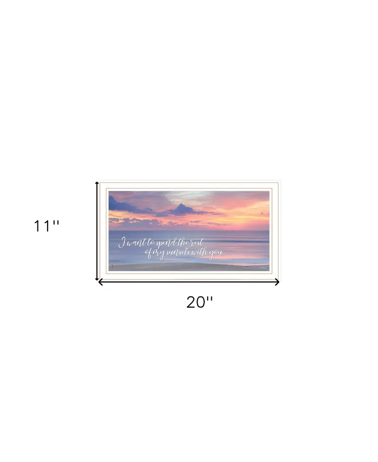 Rest of My Sunsets White Framed Print Wall Art