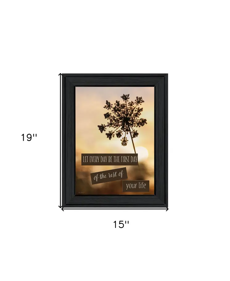 The First Day Black Framed Print Wall Art