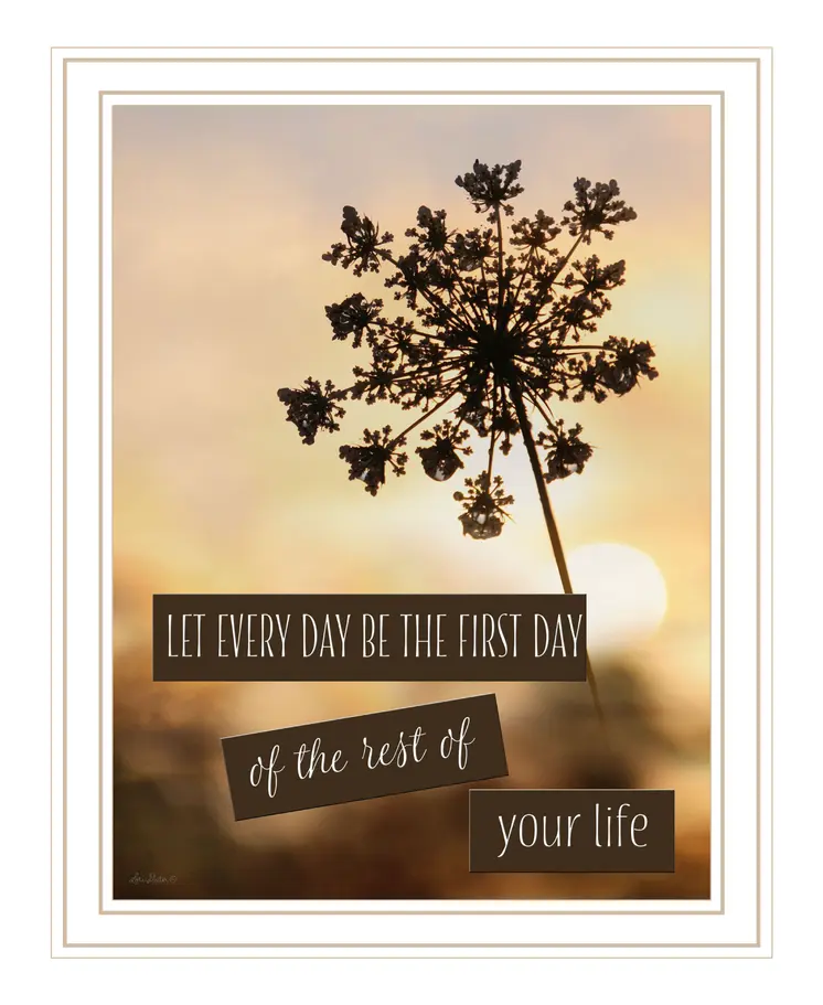 The First Day White Framed Print Wall Art