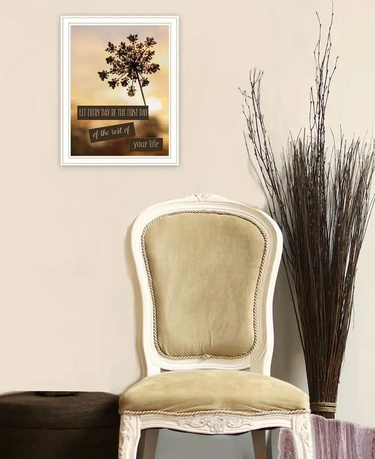 The First Day White Framed Print Wall Art