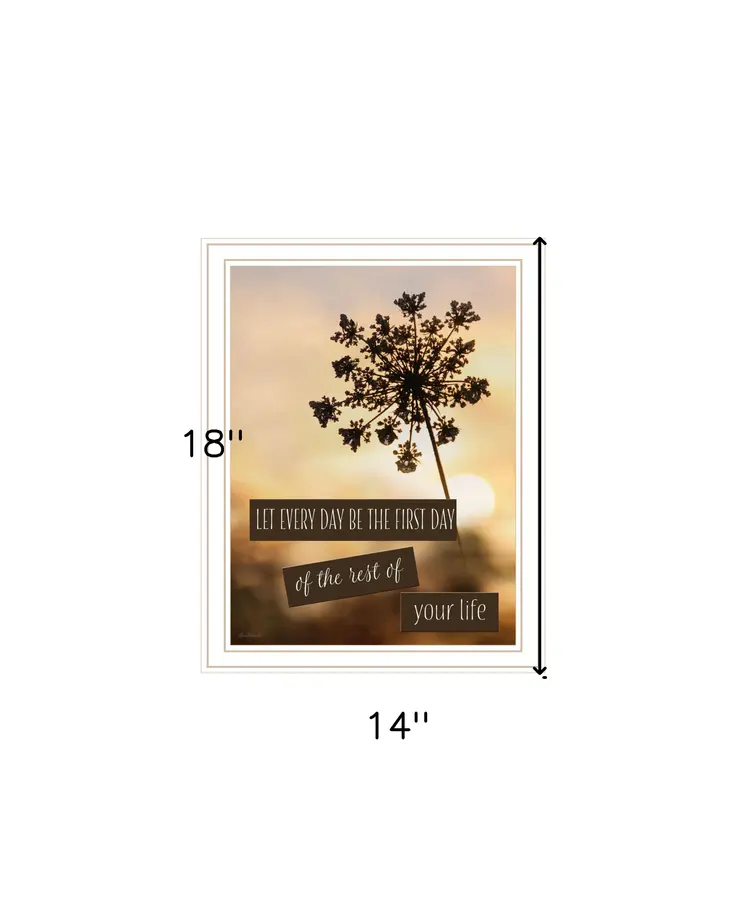 The First Day White Framed Print Wall Art
