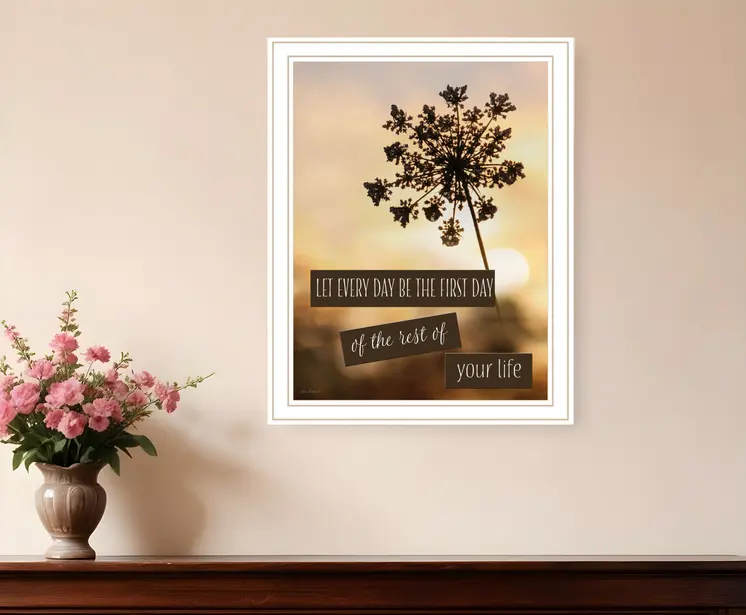 The First Day White Framed Print Wall Art