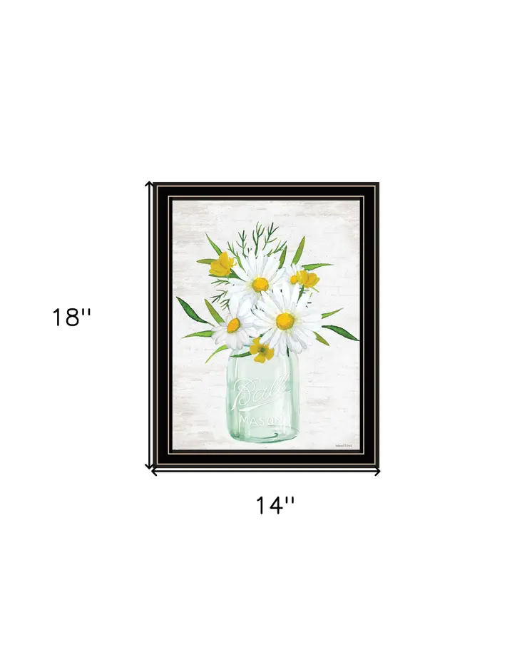 Floral Bouquet Black Framed Print Wall Art