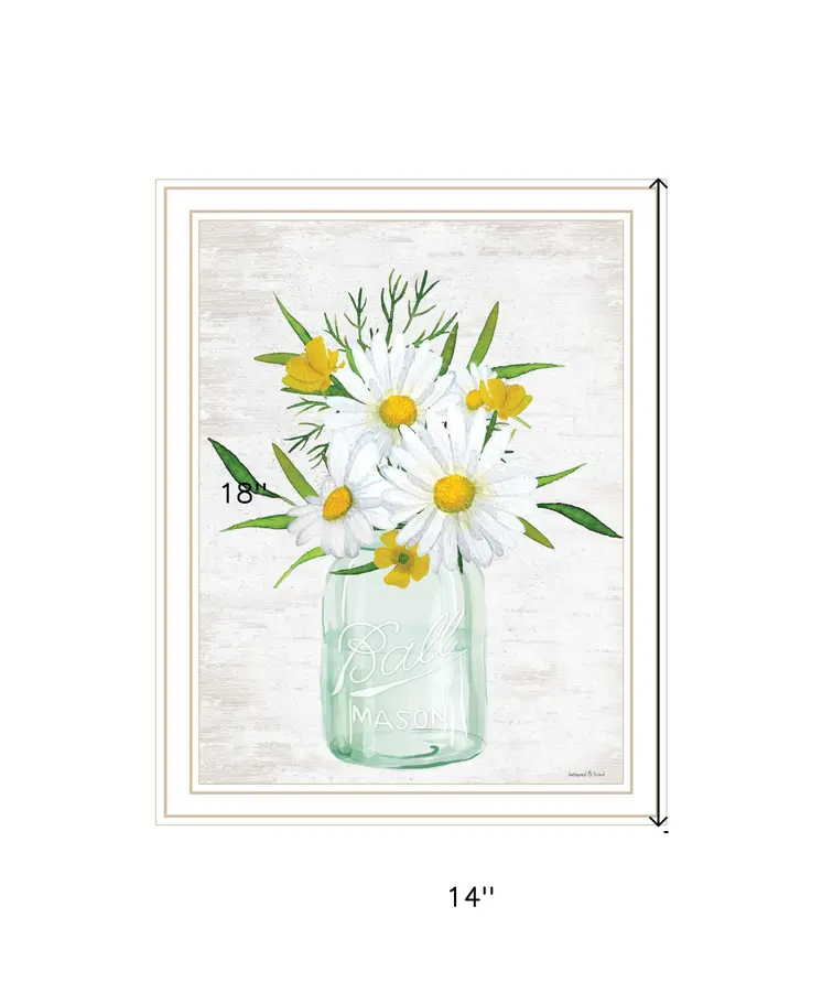 Floral Bouquet White Framed Print Wall Art