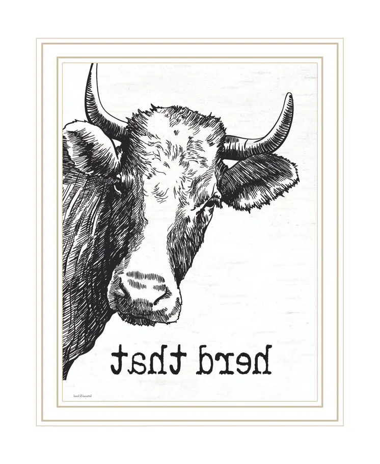 Herd That White Framed Print Bathroom Wall Art