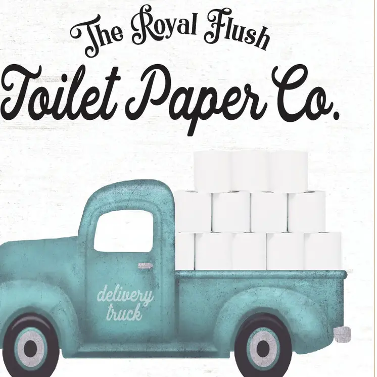 Toilet Paper Co White Framed Print Bathroom Wall Art