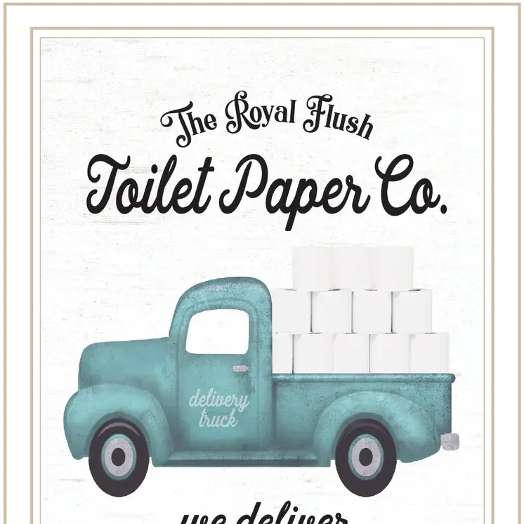 Toilet Paper Co White Framed Print Bathroom Wall Art