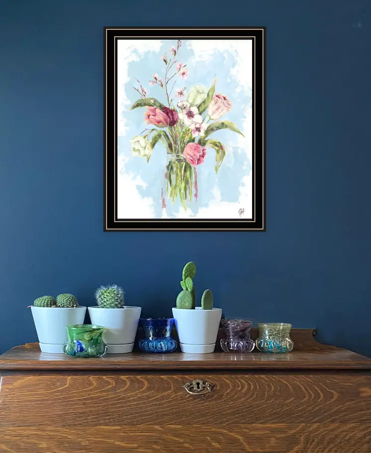 Flourish Black Framed Print Wall Art