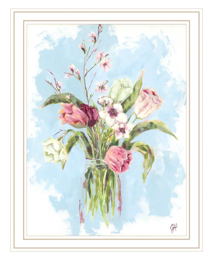 Flourish White Framed Print Wall Art