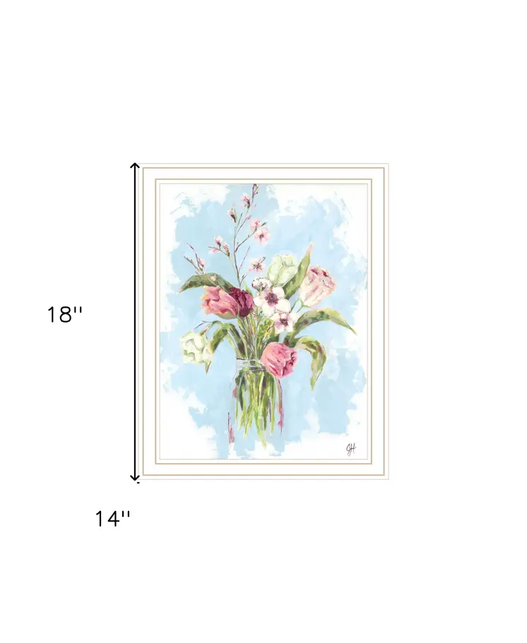 Flourish White Framed Print Wall Art