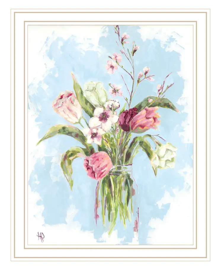 Flourish White Framed Print Wall Art