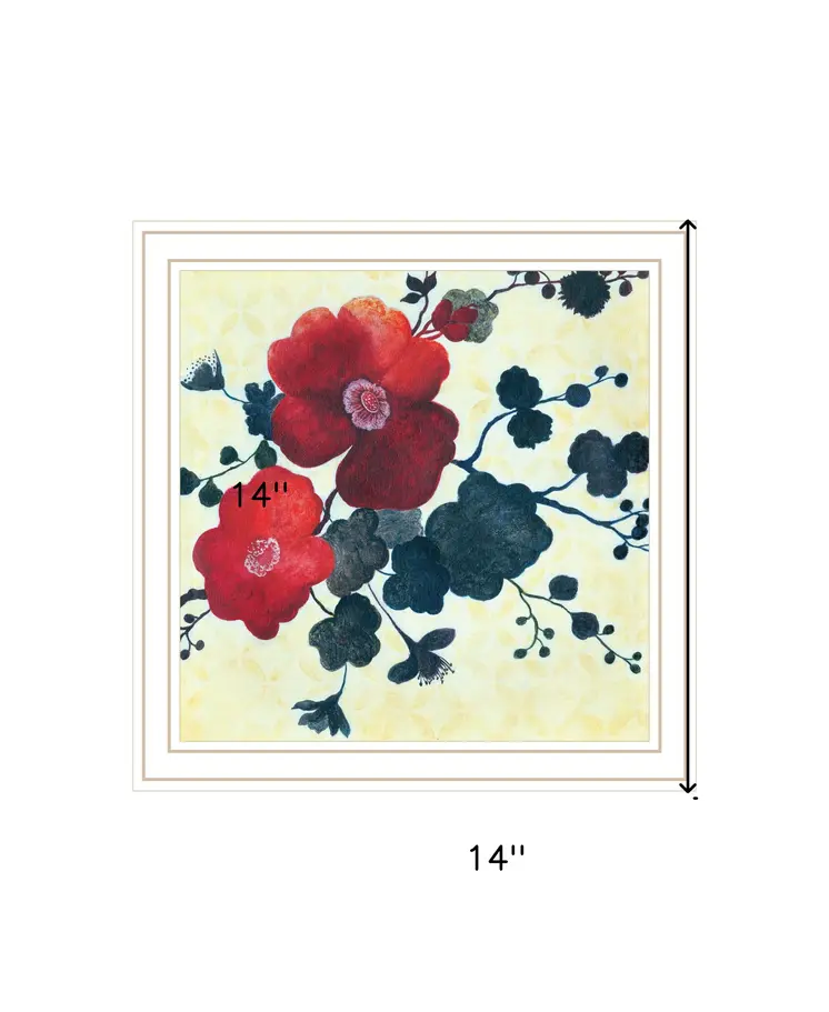 Japanese Blossoms White Framed Print Wall Art