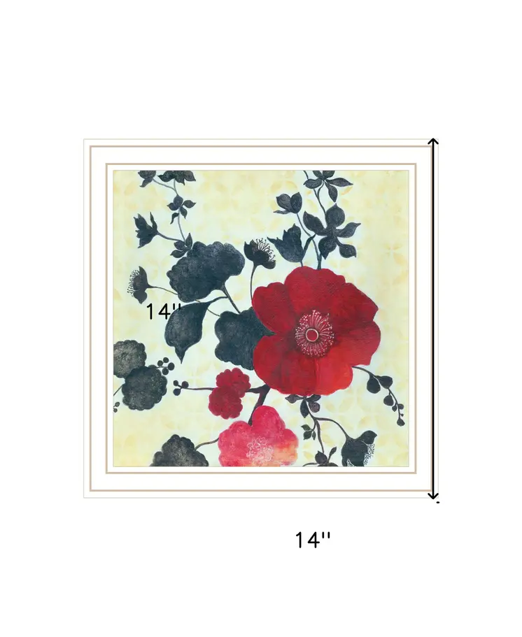 Japanese Blossoms White Framed Print Wall Art
