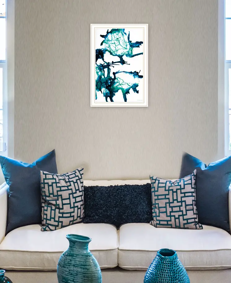 Ocean Living White Framed Print Wall Art
