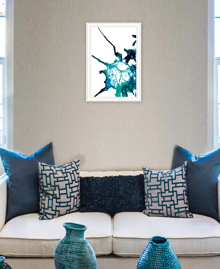 Ocean Living White Framed Print Wall Art