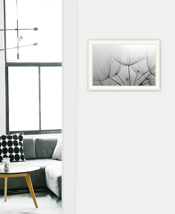Love is a Delicate Flower White Framed Print Wall Art