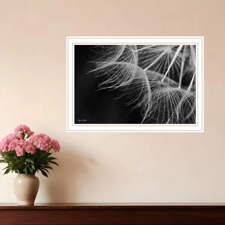 Delicate Beauty White Framed Print Wall Art