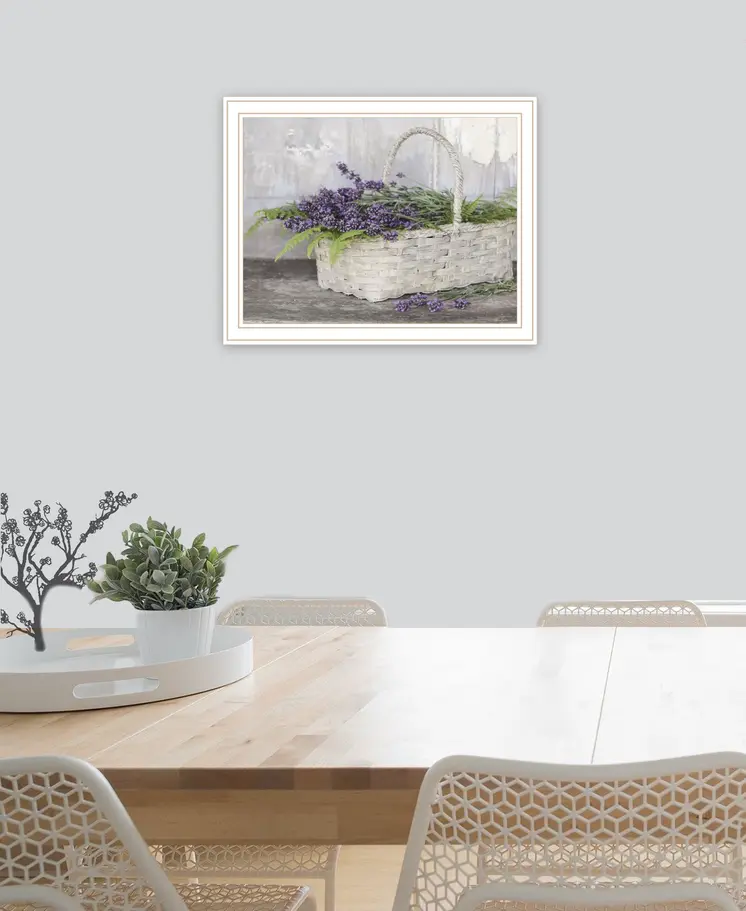My Lavender White Framed Print Wall Art