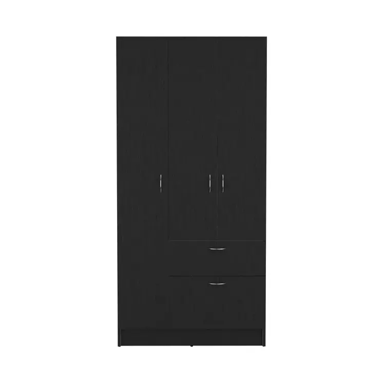 Two Piece Brown and Black Bedroom Set