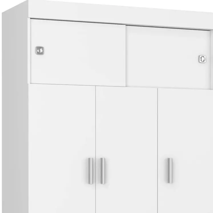 Two Piece White and Natural Bedroom Set