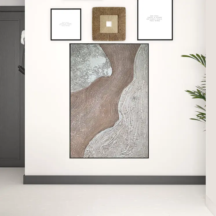 Black and White Fabric Airplane Wall Decor