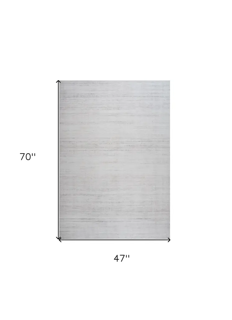 4' X 6' Beige Abstract Area Rug