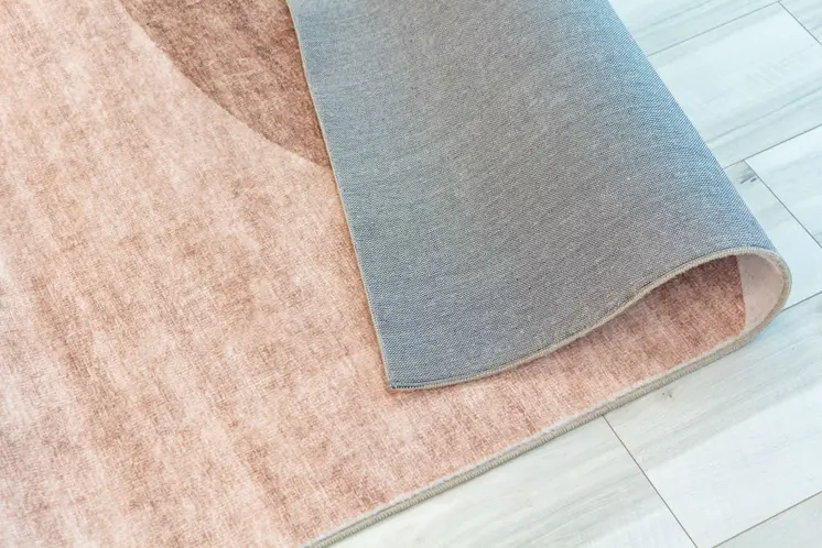 4' X 6' Beige and Green Abstract Distressed Area Rug
