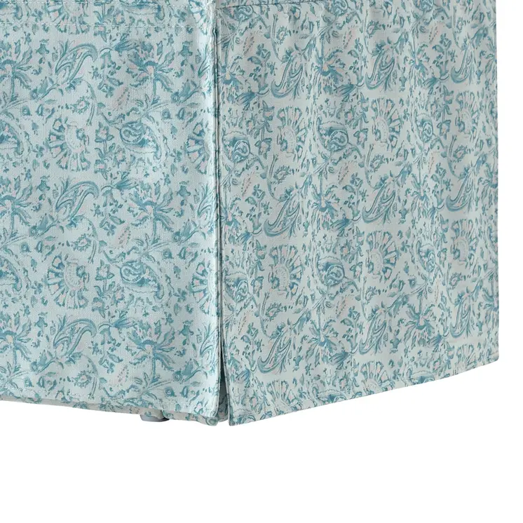 50" Blue Upholstered Linen Bench with Flip top